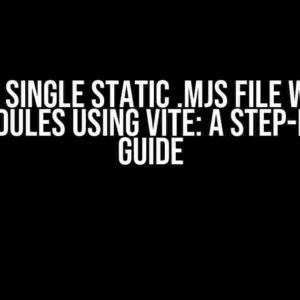 Bundle Single Static .mjs File without Any Modules using Vite: A Step-by-Step Guide