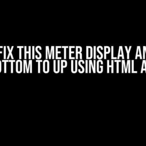 How to Fix This Meter Display Animation from Bottom to Up Using HTML and CSS?