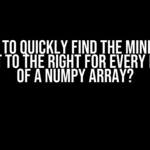 How to Quickly Find the Minimum Element to the Right for Every Element of a Numpy Array?